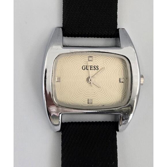 Guess Watch with Black and Gray Genuine Leather Band - Picture 3 of 10